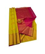 - Lime green Banaras silk saree - image 3 | Saree Palace Germany | Bazaa