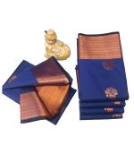 - Royal blue kanchivaram pure silk saree - image 3 | Saree Palace Germany | Bazaa