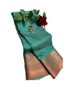 - Green Kanchipuram Blended Silk Saree - image 3 | Saree Palace Germany | Bazaa