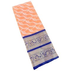 - Peach orange and blue silk saree - image 3 | Saree Palace Germany | Bazaa