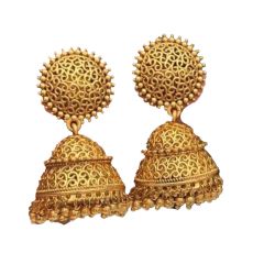 - Gold Colour Jhumka - image 3 | Saree Palace Germany | Bazaa