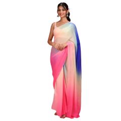 - Fancy Georgette multicolor saree - image 7 | Saree Palace Germany | Bazaa