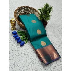 - Semi SIlk Kanchipuram Silk Saree - image 3 | Saree Palace Germany | Bazaa