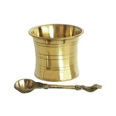- pancha pathiram with spoon | Brass - image 3 | Indi Store | Bazaa