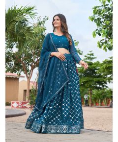 Eid Collection Blue Lehenga Choli - image 7 | Saree Palace Germany