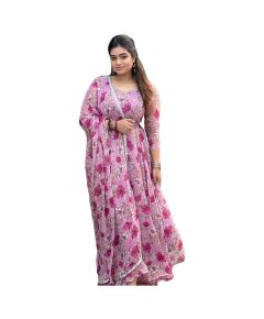 Pink Floral Indian Kurti - image 3 | Saree Palace Germany