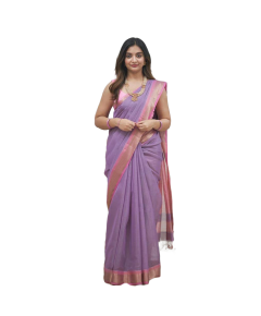 - Violet Tissue Silk Cotton Saree - image 3 | Saree Palace Germany | Bazaa