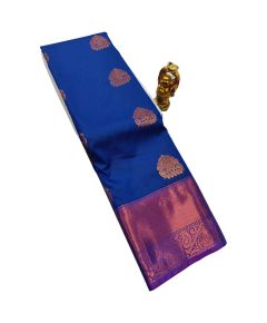 - Blue & Pink Semi Soft SIlk Saree - image 3 | Saree Palace Germany | Bazaa