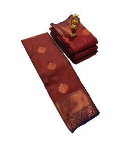 - Brown Semi Soft Silk Saree - image 3 | Saree Palace Germany | Bazaa