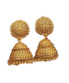 Gold Colour Jhumka - image 3 | Saree Palace Germany