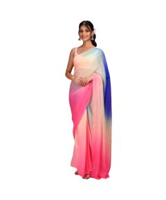 Fancy Georgette multicolor saree - image 7 | Saree Palace Germany