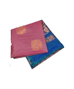 Magenta pink and blue silk saree - image 3 | Saree Palace Germany