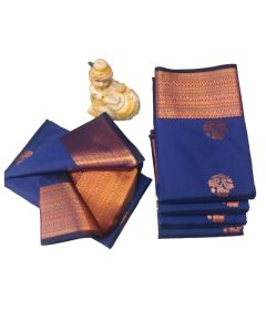 - Royal blue kanchivaram pure silk saree - image 3 | Saree Palace Germany | Bazaa