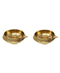 Brass Karthik Deep | Diya | Lamp | Agal Vilakku | 5.5cm Diameter - image 3 | Indi Store