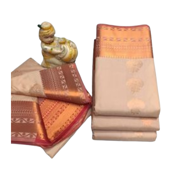 - Beige kanchipuram silk saree - image 3 | Saree Palace Germany | Bazaa