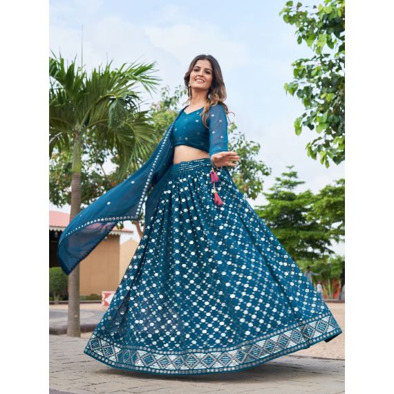 - Eid Collection Blue Lehenga Choli - image 11 | Saree Palace Germany | Bazaa