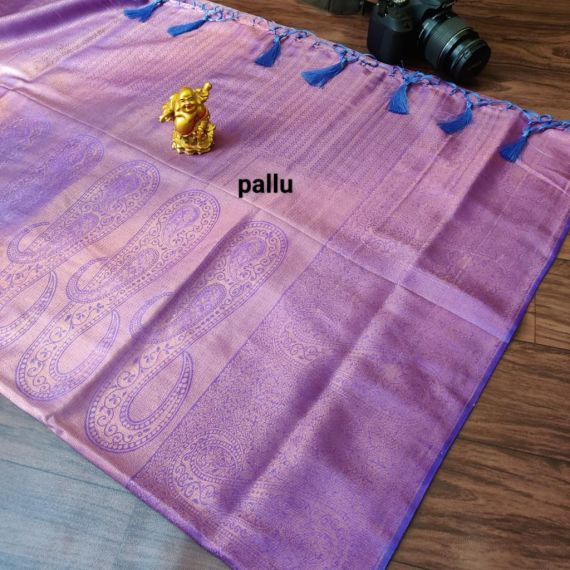 - Lavender kubera silk saree - image 7 | Saree Palace Germany | Bazaa