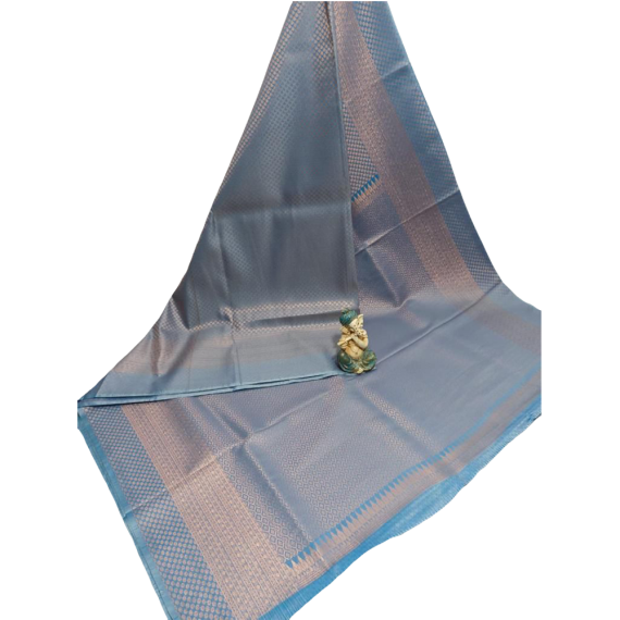 Light Blue Silk Saree - image 4 | Saree Palace Germany