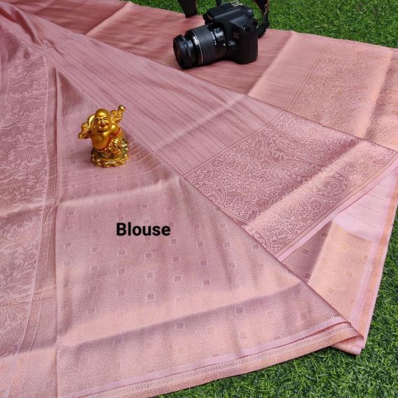 - Mango Rose Gold Soft Silk Saree - image 11 | Saree Palace Germany | Bazaa