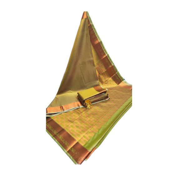Tissue Banarasi Silk Saree With Big Kanchi Border - image 18 | Saree Palace Germany