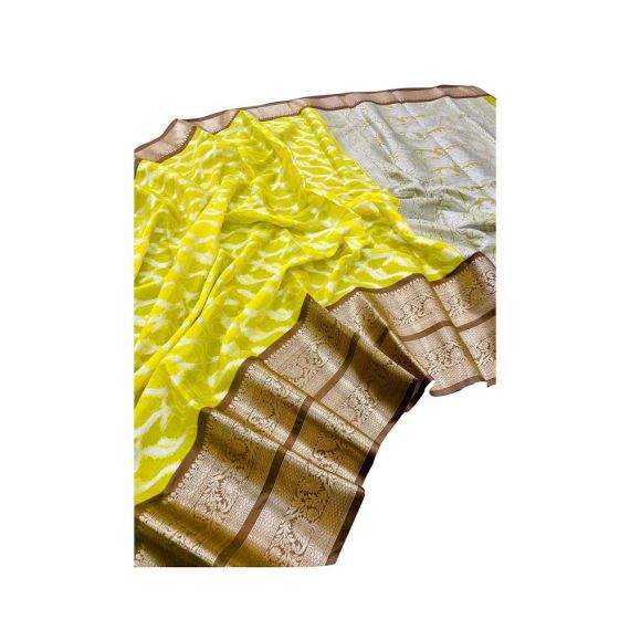 Yellow silk saree - image 5 | Saree Palace Germany