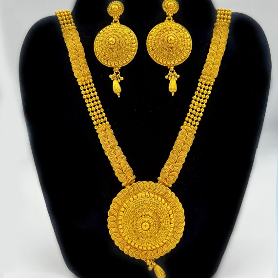 - Long golden indian necklace with an unique design - image 3 | Vastraany | Bazaa