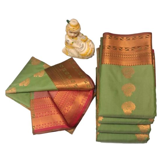 - Light green organza saree - image 3 | Saree Palace Germany | Bazaa