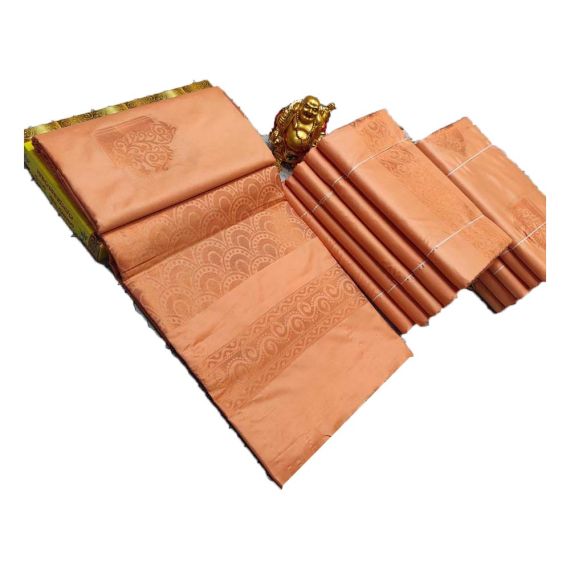 Peach banaras soft silk saree - image 3 | Saree Palace Germany