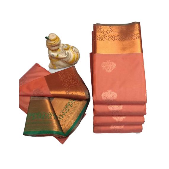 - Peach kanchivaram silk saree - image 3 | Saree Palace Germany | Bazaa