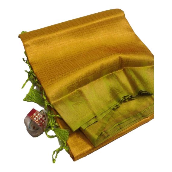 Yellow color kubera pattu saree - image 3 | Saree Palace Germany