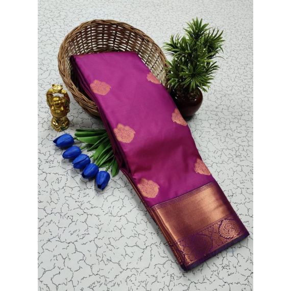- Semi SIlk Kanchipuram Silk Saree - image 3 | Saree Palace Germany | Bazaa